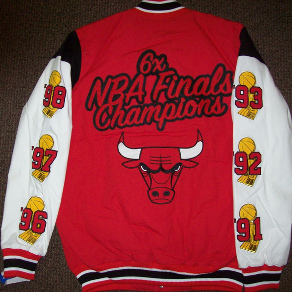 Chicago Bulls 6 Time NBA Finals Varsity Jacket - Maker of Jacket